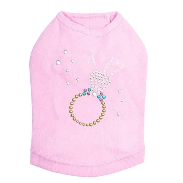 Diamond Ring Rhinestone Dog Tank