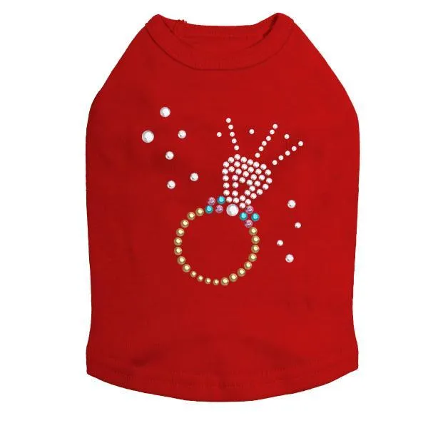 Diamond Ring Rhinestone Dog Tank
