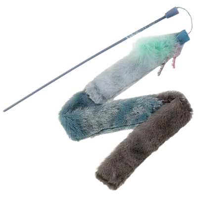 digPETS Instincts by Smarty Kat Secret Swinger Extra Long Breakaway Plush Wand Cat Toy W/ HappyNip Silvervine & Catnip cat toys interactive cat toys cat teaser wand cat balls cat laser pointer