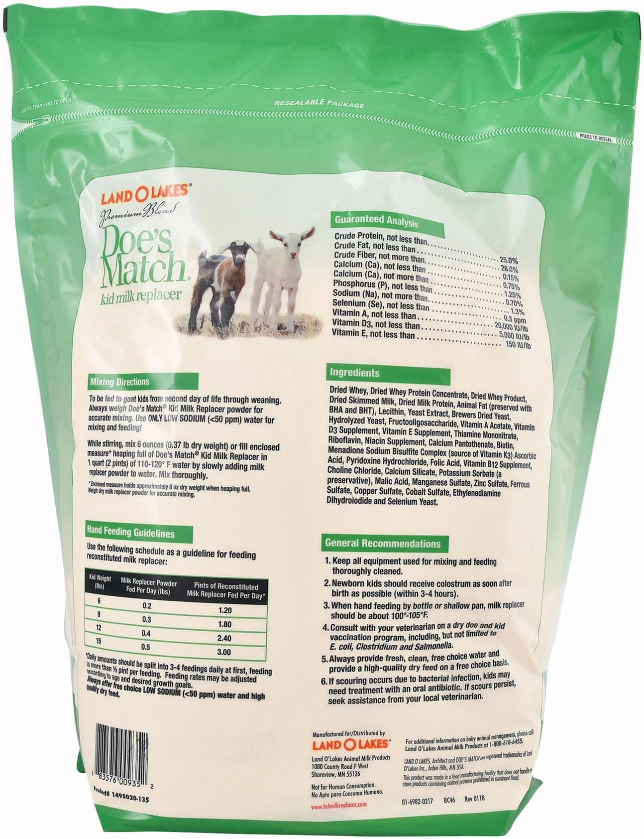 Doe's Match Kid Milk Replacer