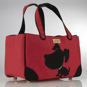 Doggie Style Rescue Me Tote Canvas Dog Carrier Red dog bowtie leather collar dog charm dog party wear dog scarf set
