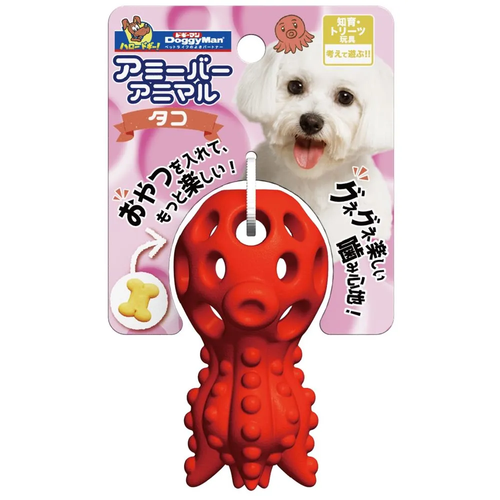 DoggyMan Treat Dispenser Rubber Dog Toy (Octopus) dog puzzle toy dog slow feeder dog treat ball dog brain toy dog feeder toy