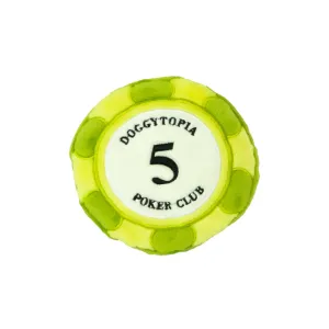 DoggyTopia Poker Club - Poker Chips Dog Toy Green dog toys indestructible dog toys dog tug toys dog plush chew resistant toy