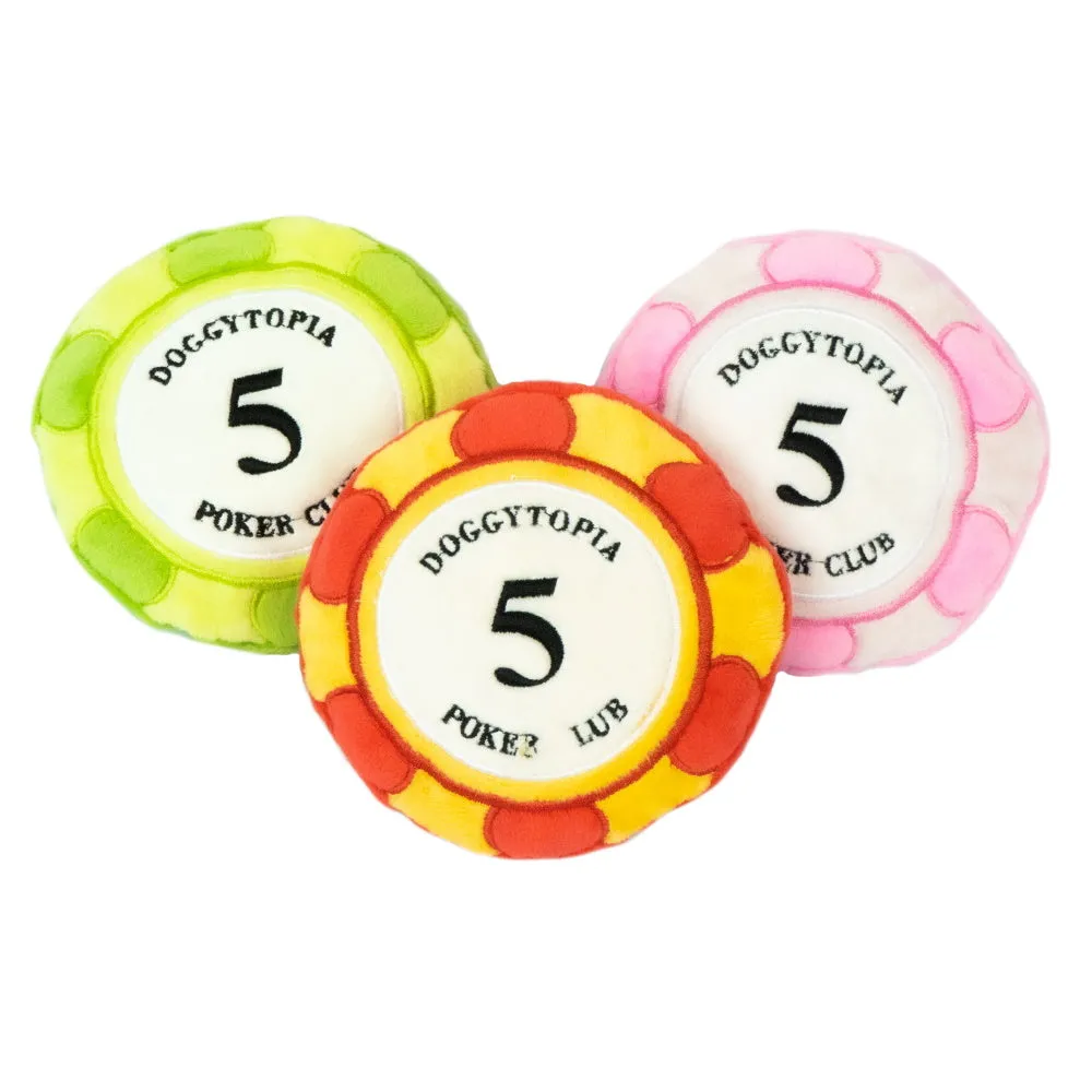DoggyTopia Poker Club - Poker Chips Dog Toy Green
