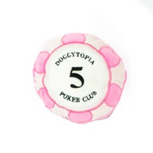 DoggyTopia Poker Club - Poker Chips Dog Toy Pink dog toys indestructible dog toys dog tug toys dog plush chew resistant toy