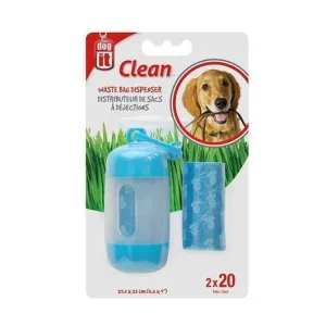 Dogit Clean Waste Bag Dispenser Blue 2 Rolls / 20 Bags dog training treats training clicker crate training set travel bowl portable water bottle