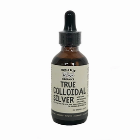 Dom & Cleo True Colloidal Silver Dropper 2oz plush dog toy soft chew toy squeaky plush pillow toy stuffed dog toy