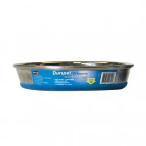 Durapet OurPets Premium Rubber-Bonded Stainless Steel Cat Dish - 16oz (1pt) cat toys interactive cat toys cat teaser wand cat balls cat laser pointer