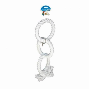 Duvo Birdtoy White 3 Ring 14cm Diameter - 43cm bird cage parrot food bird toys bird perch bird treats