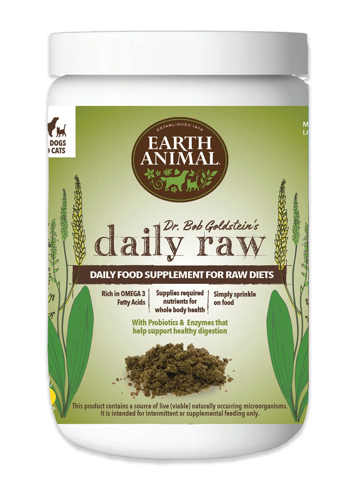Earth Animal Daily Raw Supplement 1lb pig feed piglet nutrition pig food pellets pig vitamins pig treats