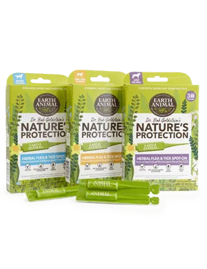 Earth Animal Flea & Tick Herbal Spot On Large Dog 3pk (.03oz/1ml per tube) pig feed piglet nutrition pig food pellets pig vitamins pig treats