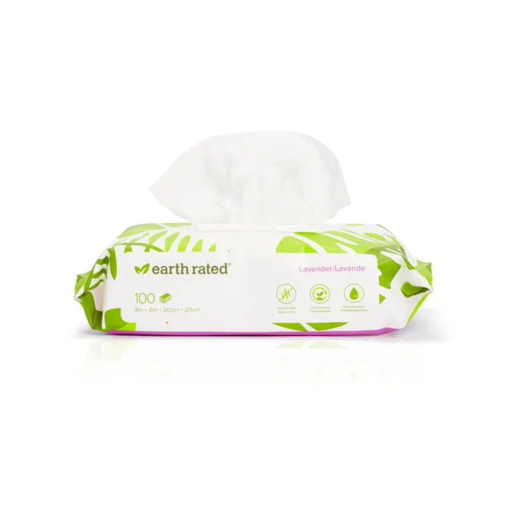 Earth Rated Lavender Grooming Wipes cat treats toys for cats cat hair remover cat cleaning supplies cat food bowl