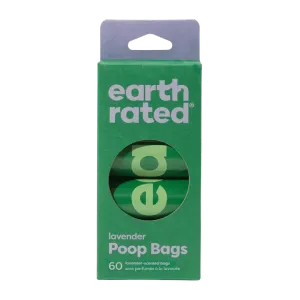 Earth Rated Scented Poop Bags 4 rolls (60ct) dog pain relief hip joint supplement senior dog care pet arthritis aid dog skin supplement