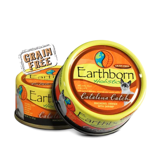 Earthborn Cat Grain Free Catalina Catch Wet Cat Food cat treats toys for cats cat hair remover cat cleaning supplies cat food bowl