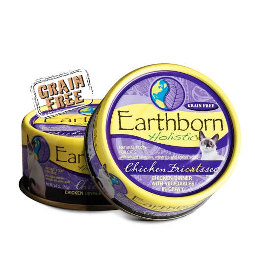 Earthborn Cat Grain Free Chicken Fricatssee Wet Cat Food cat supplies cat house cat tree cat feeder cat collar
