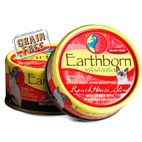 Earthborn Cat Grain Free Ranch House Stew Wet Cat Food cat supplies cat house cat tree cat feeder cat collar