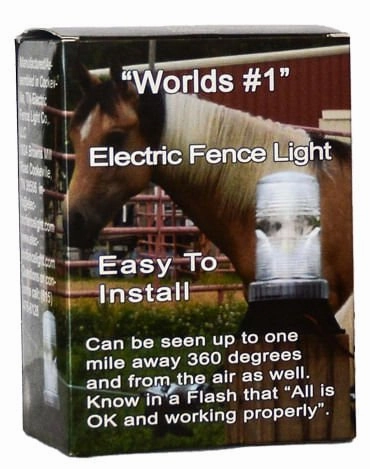 Electric Fence Light with LED Bulb
