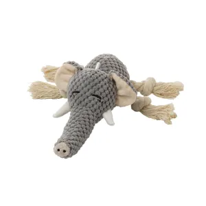 Ellie Elephant Rope Squeaker Toy dog toys indestructible dog toys dog tug toys dog plush chew resistant toy