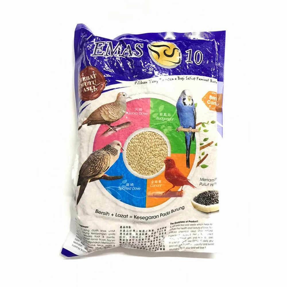 Emas 10 3-in-1 Clean Mixed Seeds for Birds 1kg bird cage parrot food bird toys bird perch bird treats