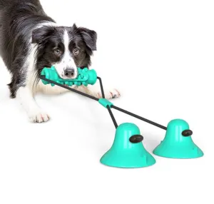 Enrichment Barrel Double Suction Tug Toy dog toys indestructible dog toys dog tug toys dog plush chew resistant toy