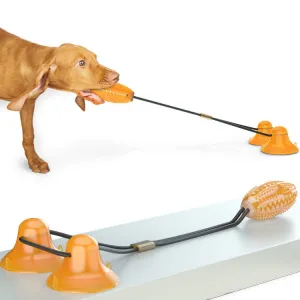 Enrichment Football Double Suction Tug Toy dog toys indestructible dog toys dog tug toys dog plush chew resistant toy