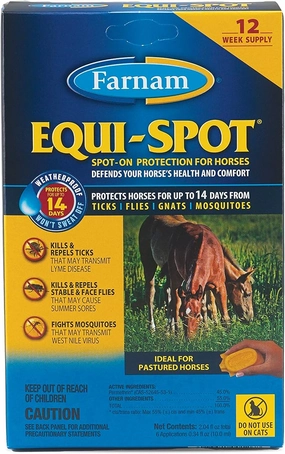 Equi-Spot Topical Fly Control for Horses pet shampoo pet brush pet wipes pet scissors pets comb