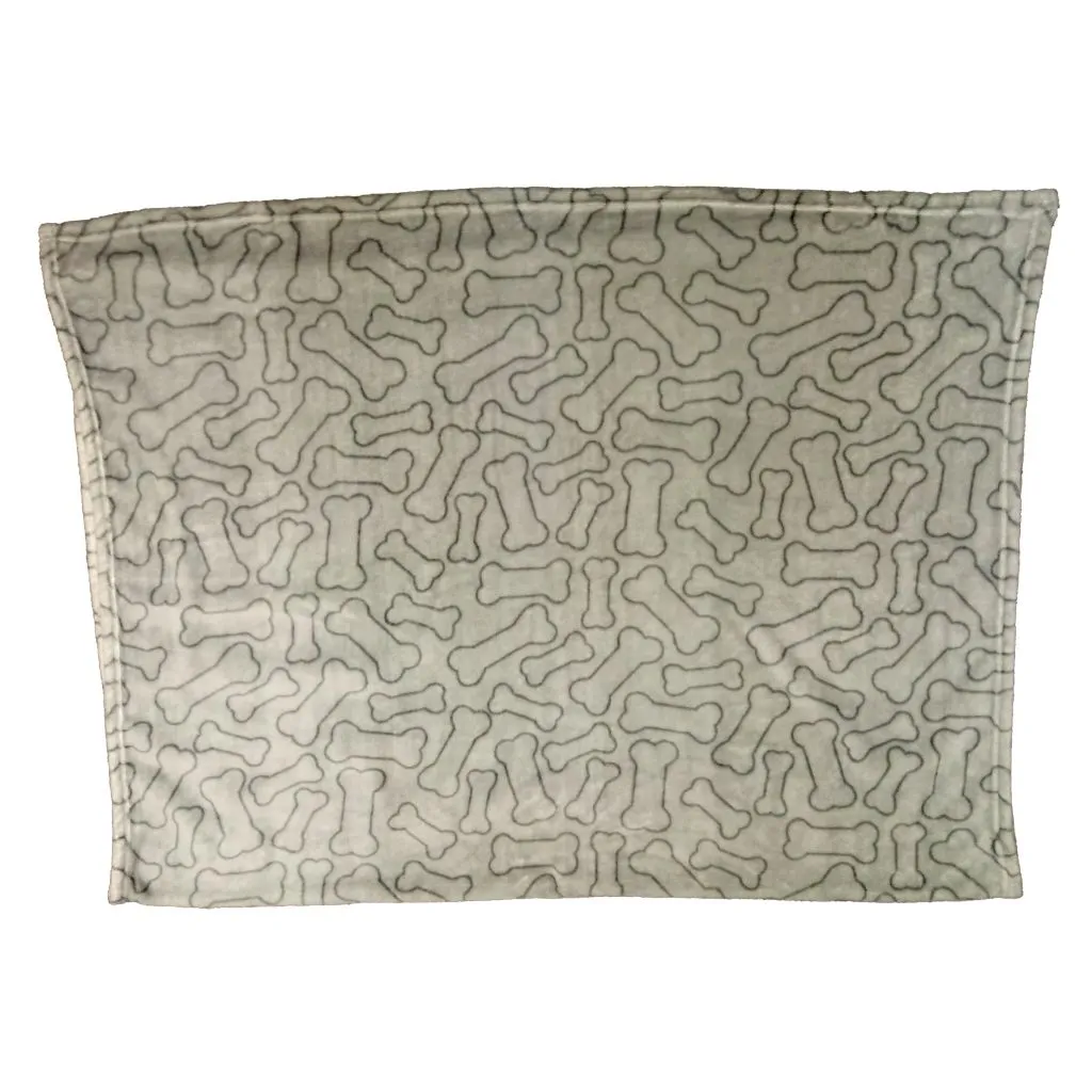 Ethical Products SPOT Grey Snuggler Bones Blanket cat supplies cat house cat tree cat feeder cat collar