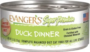 Evanger Super Premium Duck Dinner Can Food for Cats cat calming diffuser cat stress relief anxiety cat treats cat relaxing spray pet mood aid