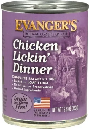 Evanger's Chicken Lickin' Dinner Canned Cat Food cat calming diffuser cat stress relief anxiety cat treats cat relaxing spray pet mood aid