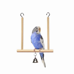 Familiar Solid Wood Hanging Bird Stand - Single Tier L12.5cm x H18cm bird cage parrot food bird toys bird perch bird treats