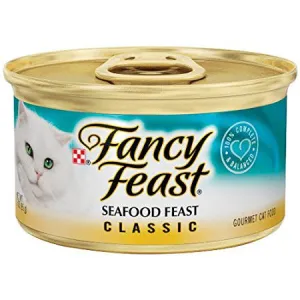 Fancy Feast Classic Seafood Feast Wet Cat Food cat treats toys for cats cat hair remover cat cleaning supplies cat food bowl
