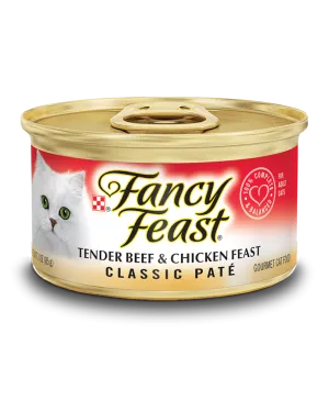 Fancy Feast Classic Tender Beef and Chicken Feast Canned Cat Food cat calming diffuser cat stress relief anxiety cat treats cat relaxing spray pet mood aid