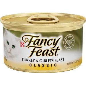 Fancy Feast Classic Turkey & Giblets Feast Wet Cat Food cat treats toys for cats cat hair remover cat cleaning supplies cat food bowl
