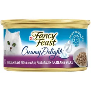 Fancy Feast Creamy Delights Chicken Feast in a Creamy Sauce Canned Cat Food cat calming diffuser cat stress relief anxiety cat treats cat relaxing spray pet mood aid
