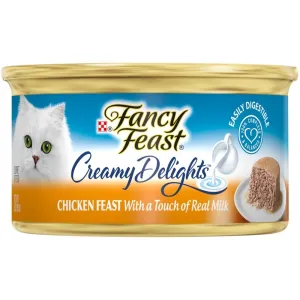 Fancy Feast Creamy Delights Chicken Feast Pate in a Creamy Sauce Canned Cat Food cat calming diffuser cat stress relief anxiety cat treats cat relaxing spray pet mood aid