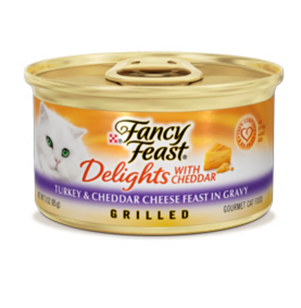 Fancy Feast Delights Grilled Turkey and Cheese Canned Cat Food cat calming diffuser cat stress relief anxiety cat treats cat relaxing spray pet mood aid