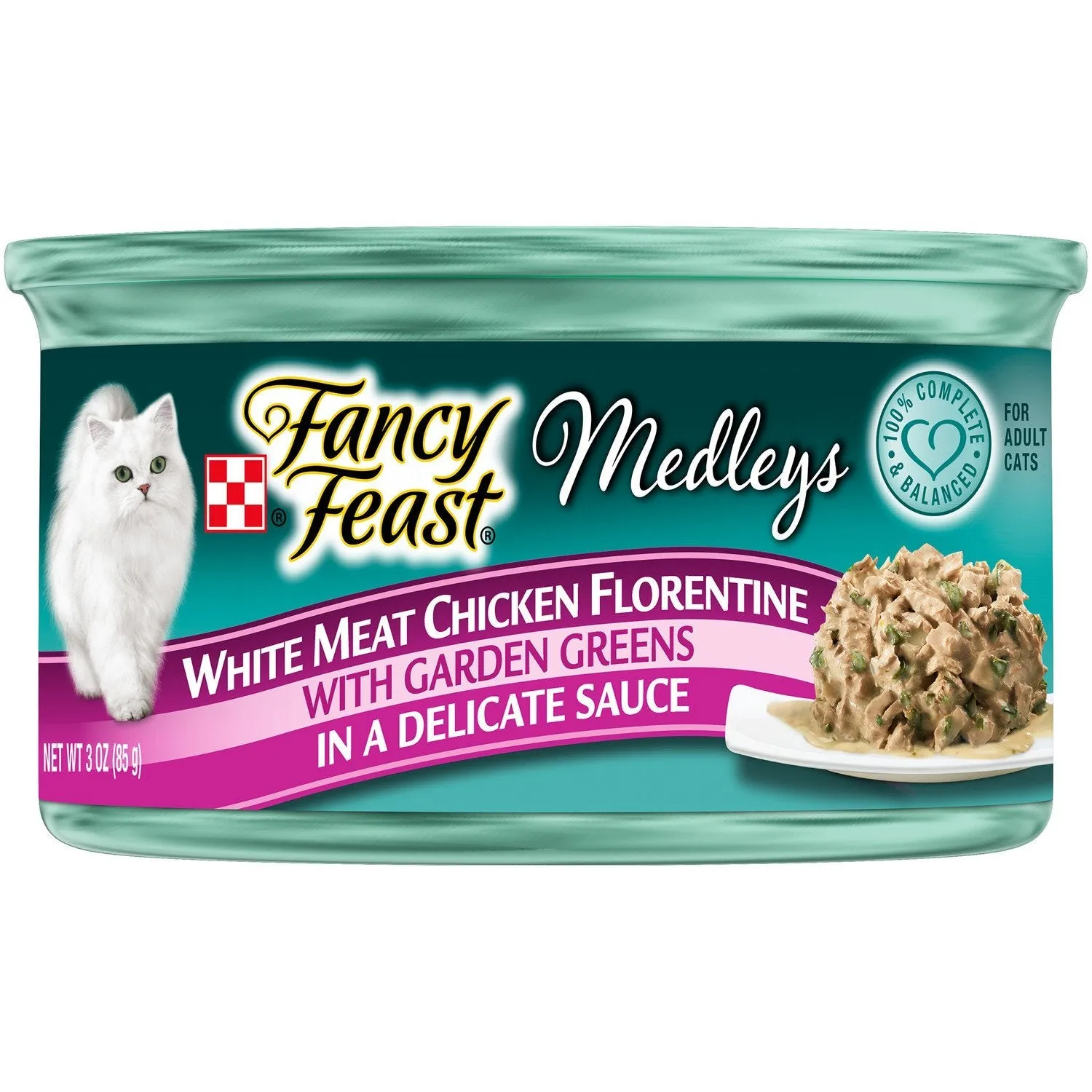 Fancy Feast Elegant Medleys White Meat Chicken Florentine Wet Cat Food cat treats toys for cats cat hair remover cat cleaning supplies cat food bowl