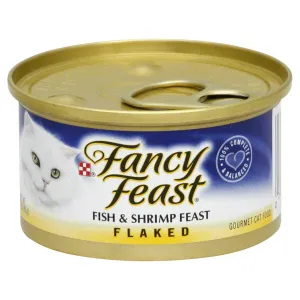 Fancy Feast Flaked Fish and Shrimp Wet Cat Food cat treats toys for cats cat hair remover cat cleaning supplies cat food bowl