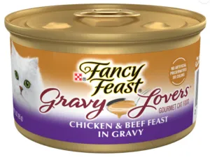 Fancy Feast Gravy Lovers Chicken & Beef Feast In Gravy Canned Cat Food cat calming diffuser cat stress relief anxiety cat treats cat relaxing spray pet mood aid