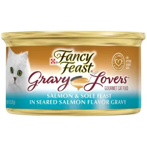 Fancy Feast Gravy Lovers Salmon & Sole Feast In Seared Salmon Flavor Gravy Canned Cat Food cat calming diffuser cat stress relief anxiety cat treats cat relaxing spray pet mood aid