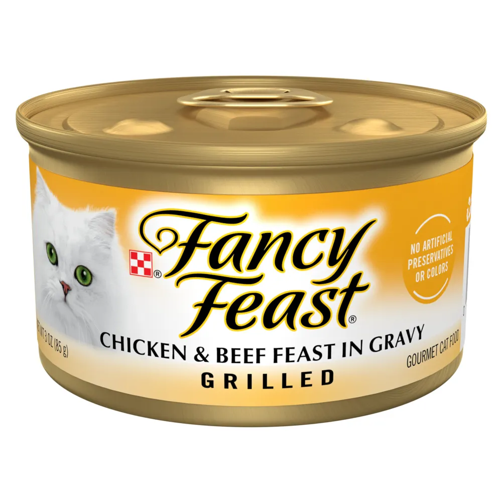 Fancy Feast Grilled Chicken and Beef Canned Cat Food cat calming diffuser cat stress relief anxiety cat treats cat relaxing spray pet mood aid