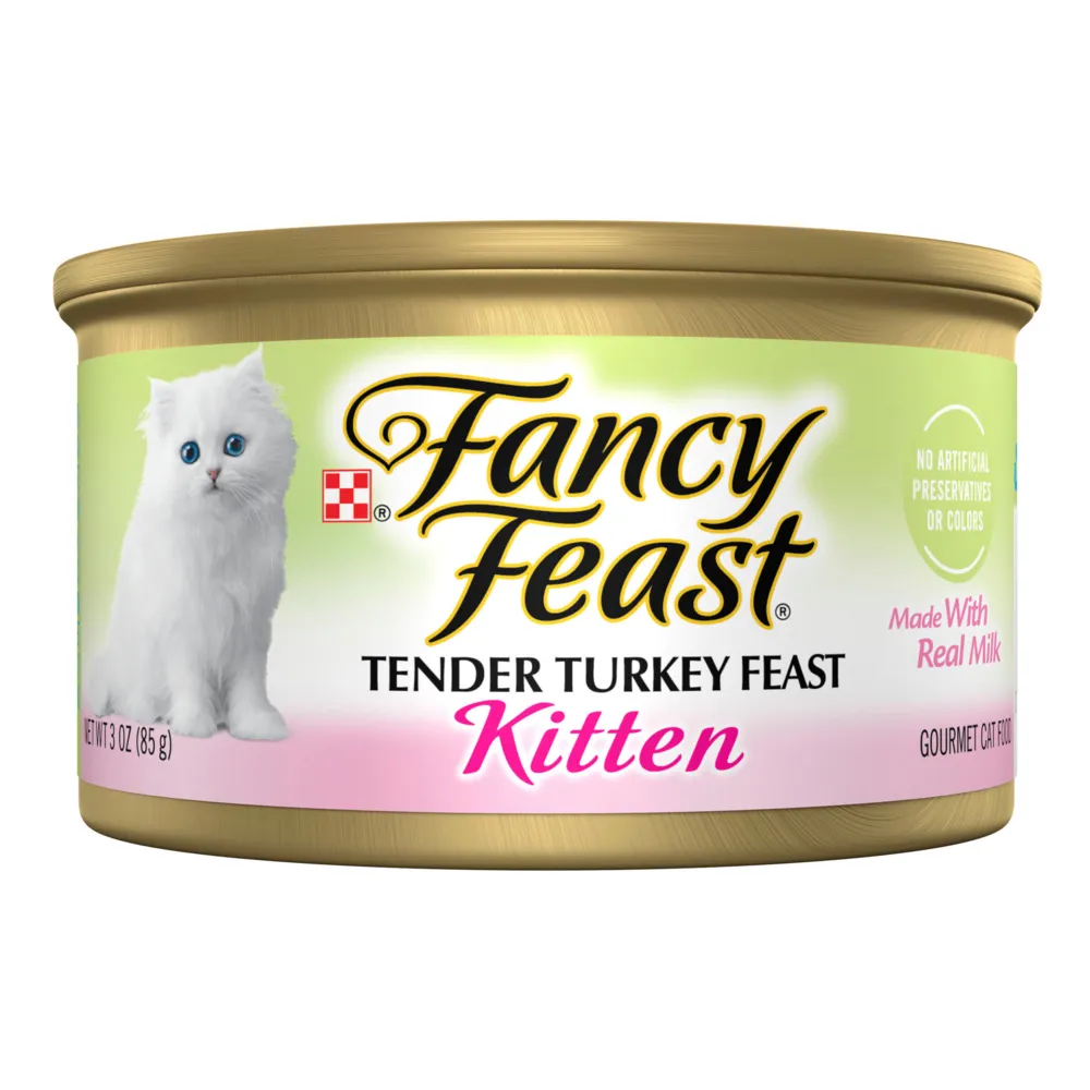 Fancy Feast Kitten Tender Turkey Feast Canned Cat Food cat calming diffuser cat stress relief anxiety cat treats cat relaxing spray pet mood aid