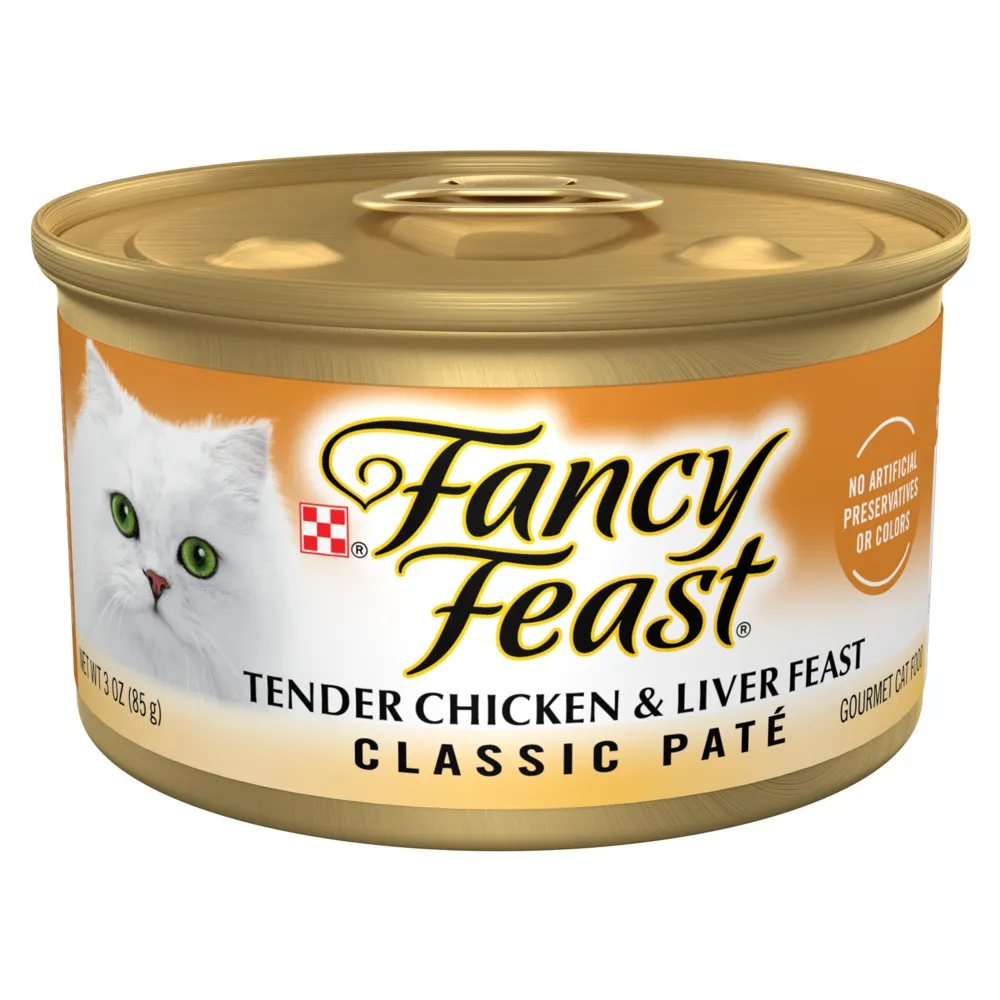 Fancy Feast Liver and Chicken Canned Cat Food cat calming diffuser cat stress relief anxiety cat treats cat relaxing spray pet mood aid