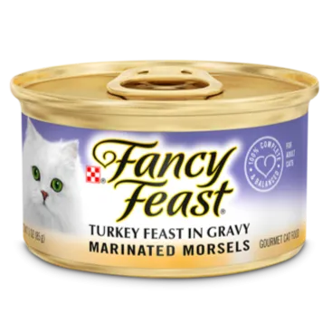 Fancy Feast Marinated Morsels Turkey Feast in Gravy Wet Cat Food cat supplies cat house cat tree cat feeder cat collar