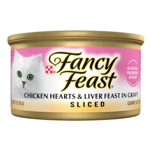 Fancy Feast Sliced Chicken Hearts and Liver Feast Canned Cat Food cat calming diffuser cat stress relief anxiety cat treats cat relaxing spray pet mood aid