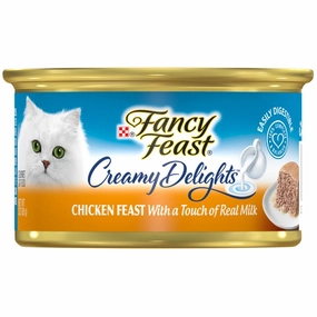 Fancy Feast Creamy Delights Chicken Feast Canned Cat Food 85g pet health pet wellness pet pain relief pet probiotic pet calming