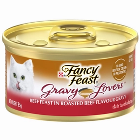 Fancy Feast Gravy Lovers Beef In Roasted Beef Flavour Canned Cat Food 85g cat food cans soft cat food high protein cat food natural cat food senior cat food