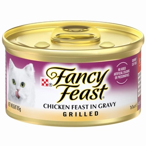 Fancy Feast Grilled Chicken Feast In Gravy Canned Cat Food 85g cat food cans soft cat food high protein cat food natural cat food senior cat food