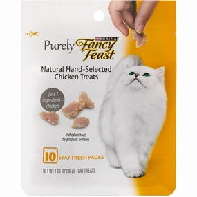 Fancy Feast Purely Natural Hand-Selected Chicken Cat Treats 30g cat snacks catnip treats healthy cat food cat reward treats low calorie cat food