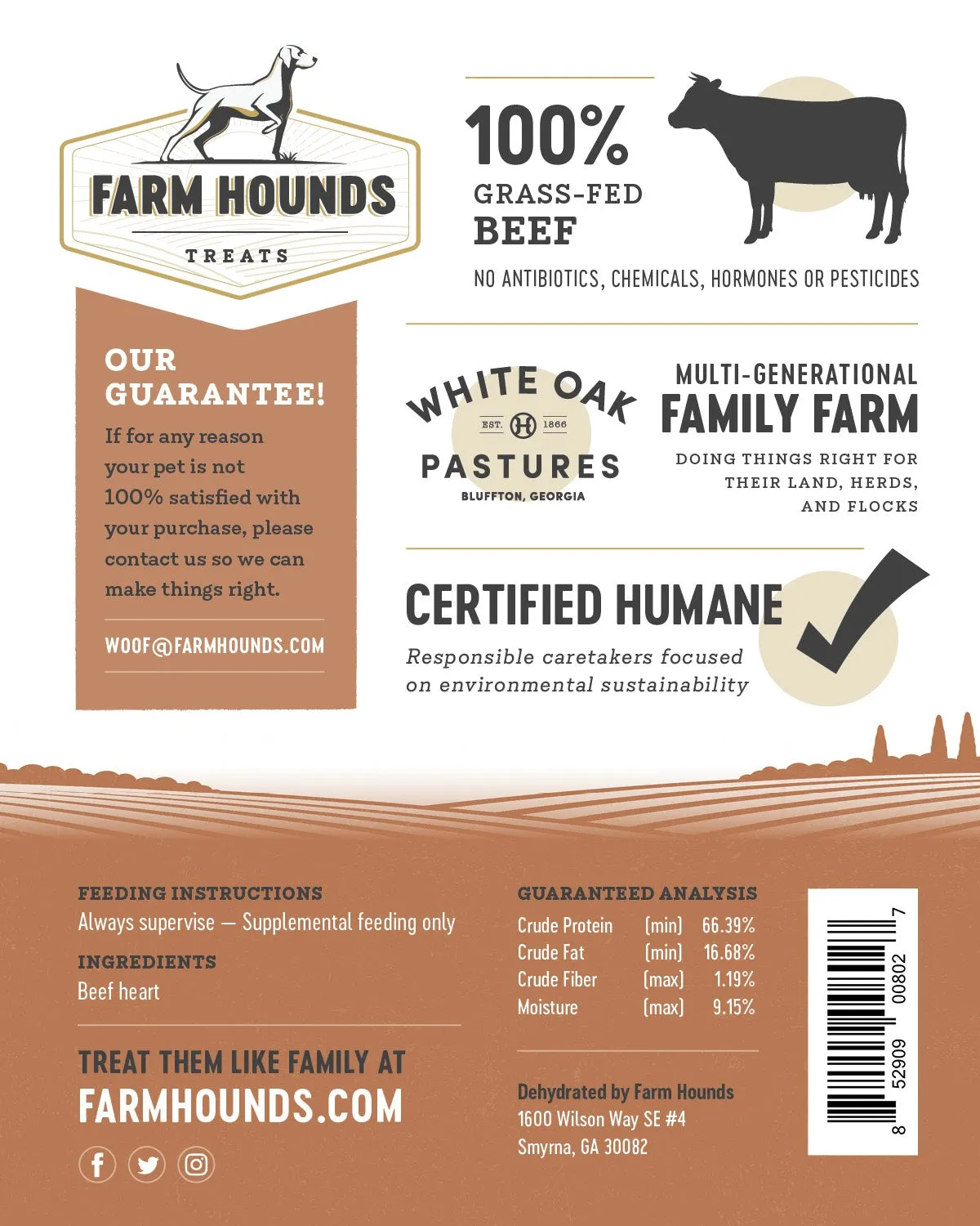 Farm Hounds Beef Heart 4oz Bag
